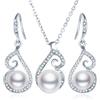 Perlas Joyería Set Pendie